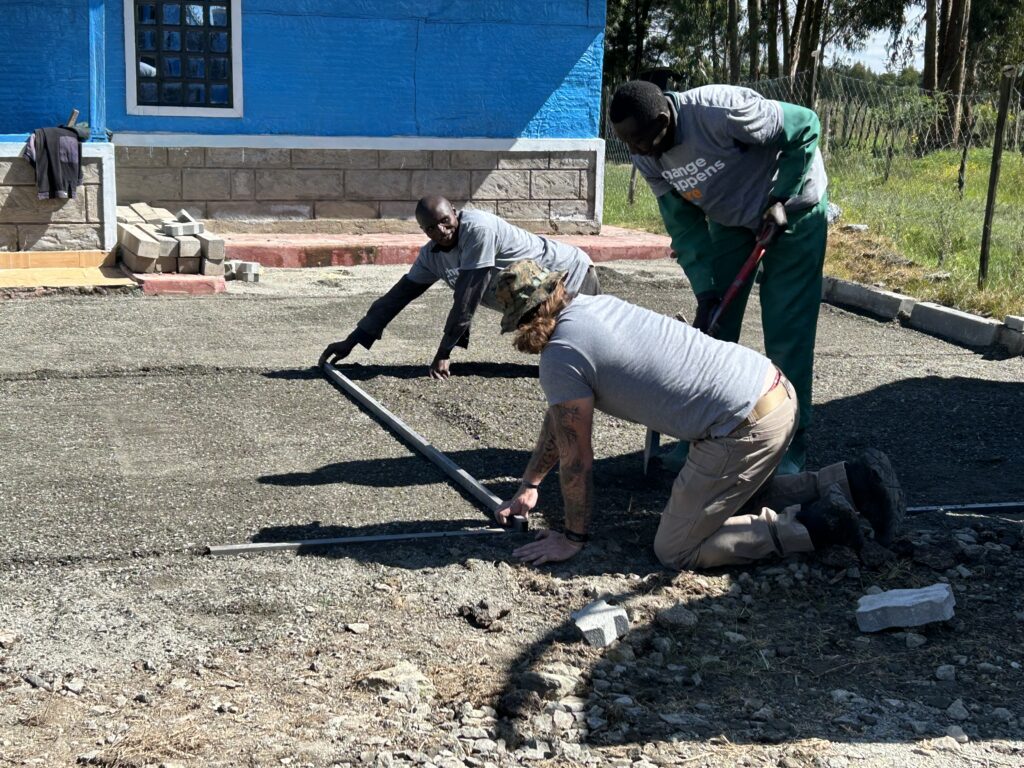 Community Service-putting pavers